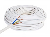 Кабель ПВС Белый 3х1,5мм для электропитания кондиционера (бухта 100м)