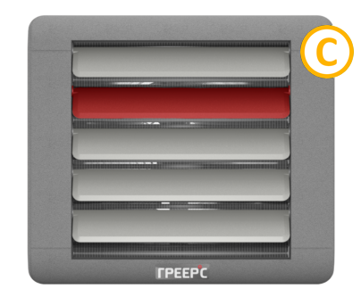 Водяной тепловентилятор ГРЕЕРС ВС-1320С с эпоксидированным теплообменником —